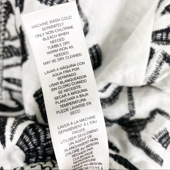 Chico’s Floral Boho Embroidered Linen Zip Up Blouse XL - Picture 12 of 13